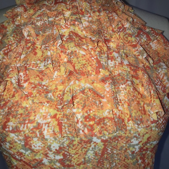 18 Limited orange netting tank top T2 - Picture 3 of 5